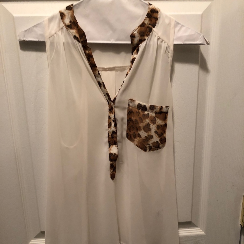 Rue 21 sheer top with cheetah